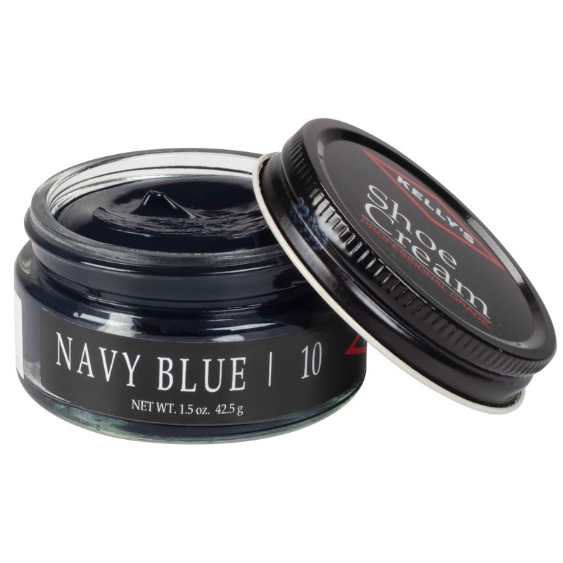 KELLYS Kelly's Navy Shoe Polish 1.5 oz - Professional Leather Shoe Cream - Image 1